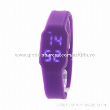 Multifunction silicone LED watch with USB flash drive, TF card slot drop, 3-year warranty